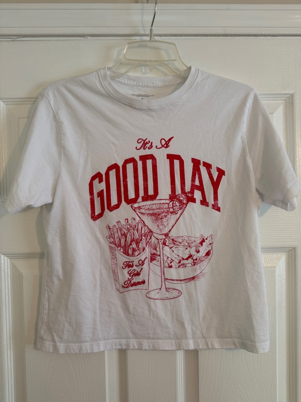 Abercrombie & Fitch White A&F Essentials Tee